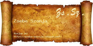 Zsebe Szonja névjegykártya
